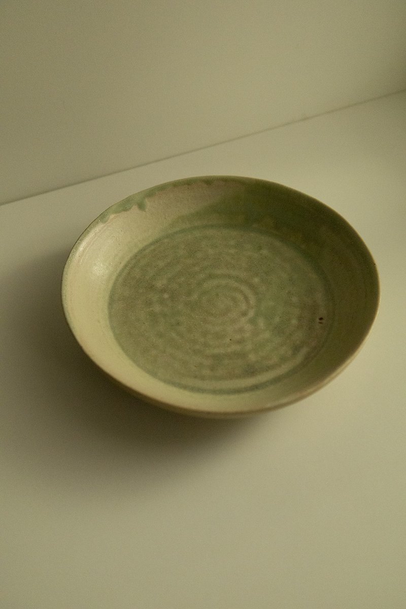 苔釉のデザートプレート - 皿・プレート - 陶器 多色