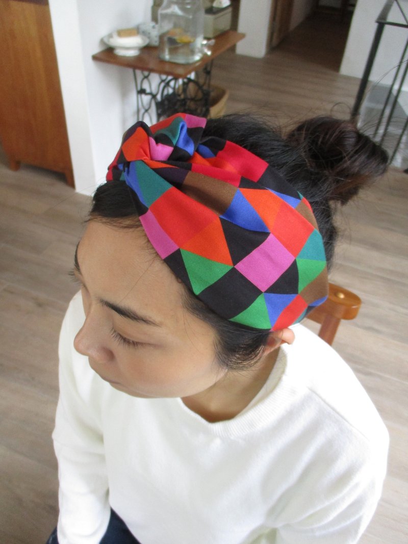 Cross hair band (elastic hand) - Palette - Hair Accessories - Other Materials Multicolor