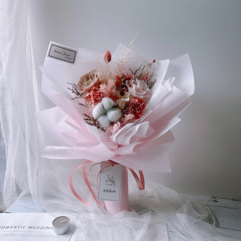 Preserved flower bouquet/unfaded dried flower customized gift - ช่อดอกไม้แห้ง - พืช/ดอกไม้ 