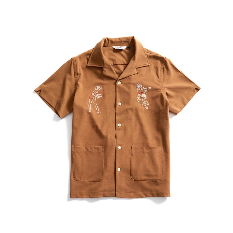 Wester Girl Shirts - 土黃 Ochre - 男襯衫/休閒襯衫 - 棉．麻 