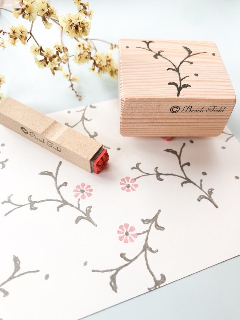 フランス菊　スタンプ2点セット - 印章/印台 - 其他材質 