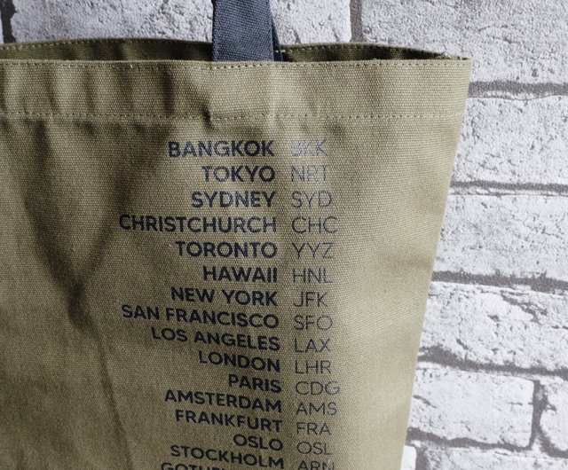 HKG HONG KONG - Canvas Tote Bag - Airport Edition - Shop hundredabove Other  - Pinkoi