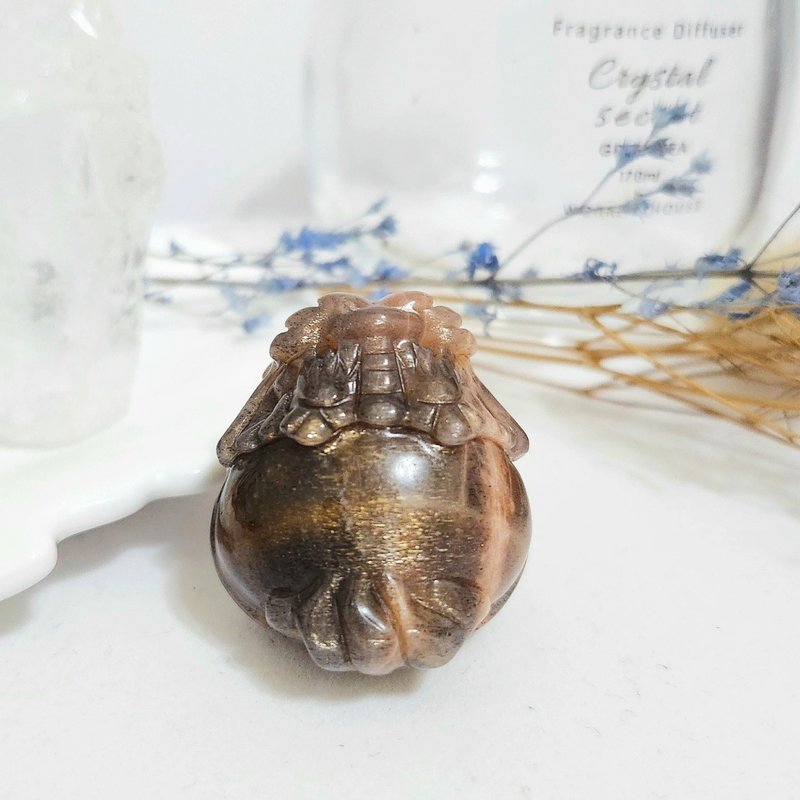 金骨幹龍龜/聚財/消除負能量之水晶 - 擺飾/家飾品 - 水晶 金色