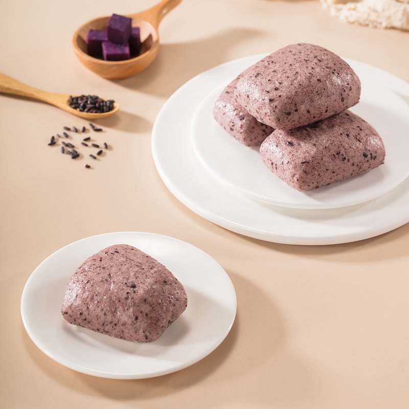 Meiji Mantou Purple Rice Purple Potato Low Sugar Rice Mantou 6 packs in a box - Other - Other Materials Yellow