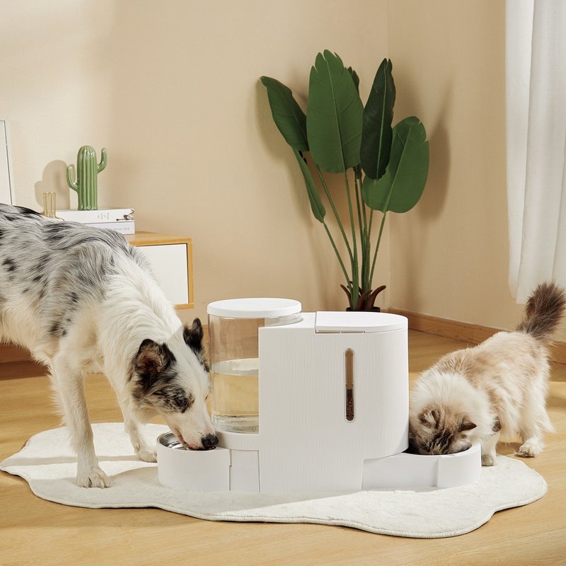 【MPETS】Eat and drink with one machine! DUPLO 2-use feeding machine for pets - ชามอาหารสัตว์ - วัสดุอื่นๆ 