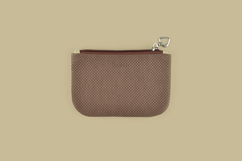 Color Block Coin Purse, Chic Coin Pouch, Card Holder, Card Case, Brown and Khaki - 小銭入れ - 合皮 ブラウン