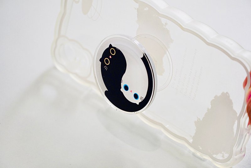 Yinyang the cat Griptok (The phonecase in the picture is not related.) - 其他 - 壓克力 黑色
