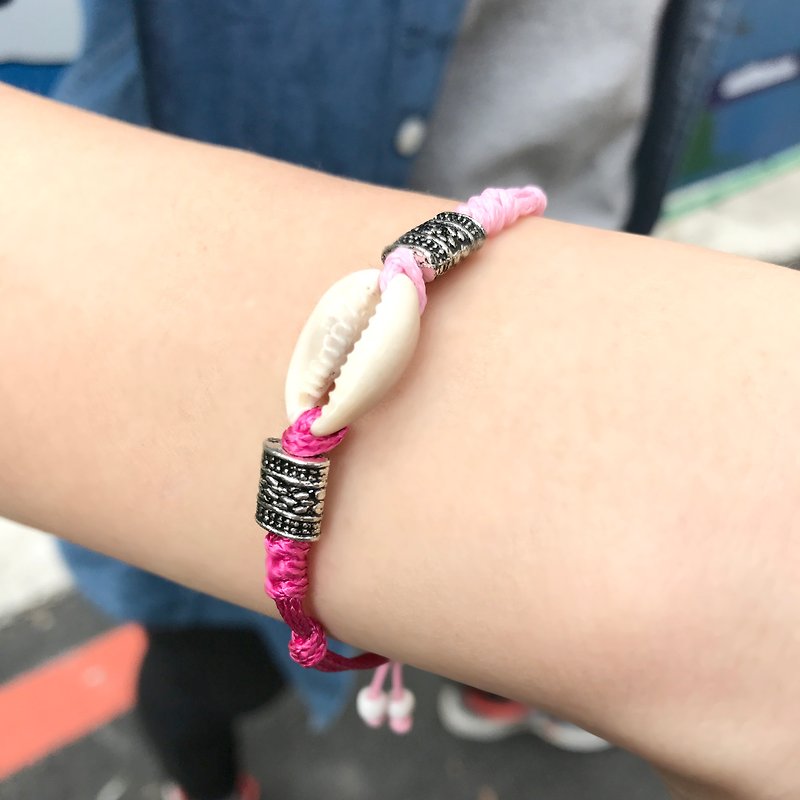Cherishing baby bracelet mix color (peach pink) - Bracelets - Other Materials Pink