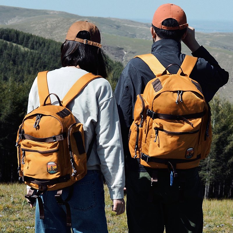 KOUGA Ginger Walking Casual Couple Size Backpack - Backpacks - Nylon Yellow