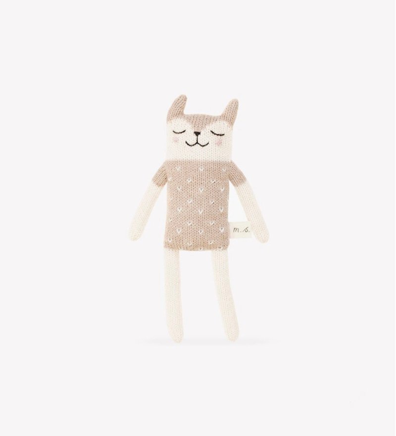 Fawn knit toy / sand - ของเล่นเด็ก - ขนแกะ 