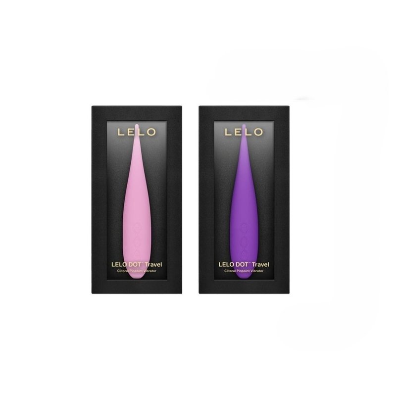 Lelo Dot Travel clitoral point pen vibrator pink and purple - Adult Products - Silicone Multicolor