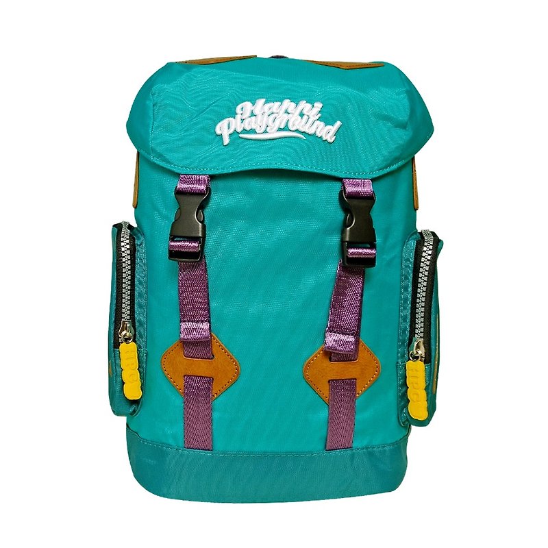 Captain Vitality Children's Backpack (Lake Water Green) HappiPlayGround Hong Kong Design - Backpacks & Bags - Polyester Green