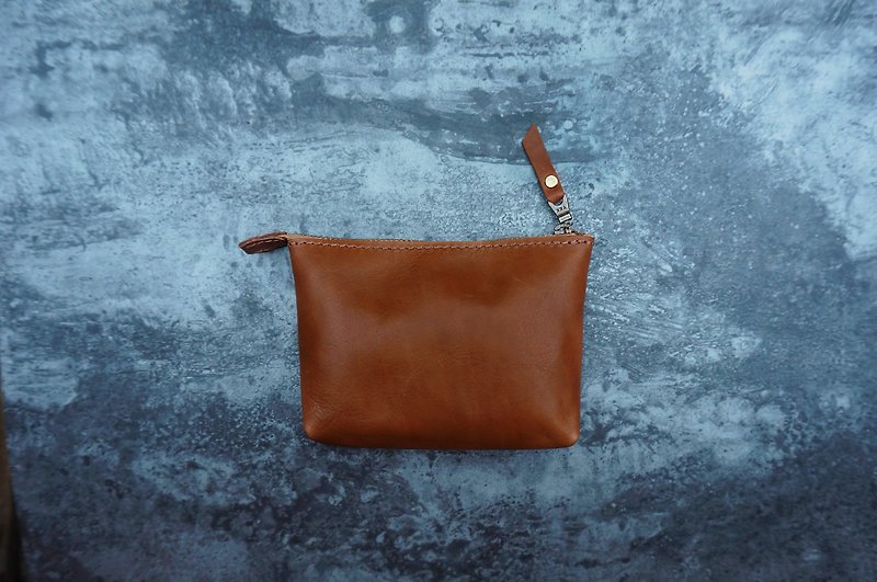 Penghu leather wallet - กระเป๋าใส่เหรียญ - หนังแท้ สีนำ้ตาล