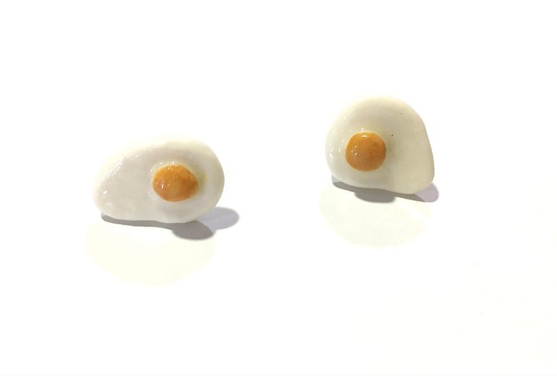 Egg Ceramic Earring - Earrings & Clip-ons - Porcelain Yellow