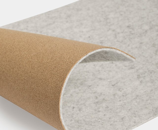 Felt&Cork Desk Mat Made from Ecological Merino wool- Color Grey / Large - Oakywood