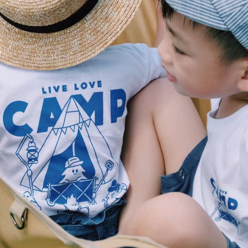 キャンピングカーぷー LIVE.LOVE.CAMP キャンプTシャツ 親子 - その他 - その他の化学繊維 ホワイト