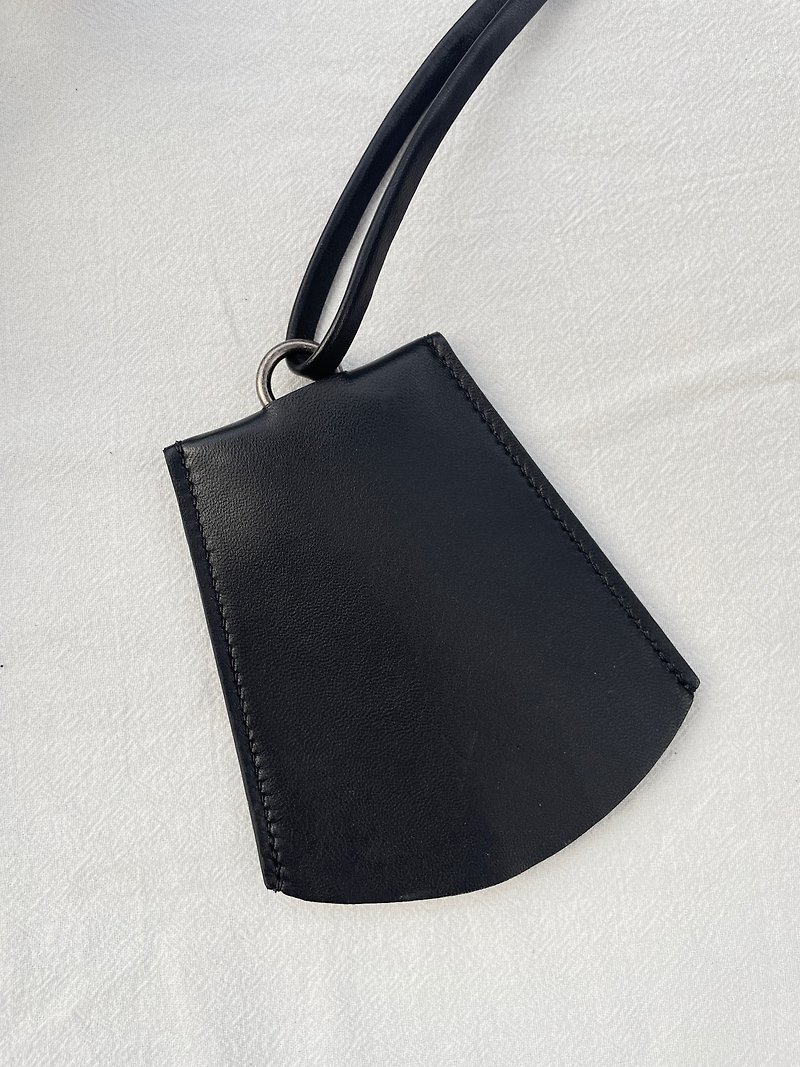 bell-shaped key bag key storage - Keychains - Genuine Leather Black