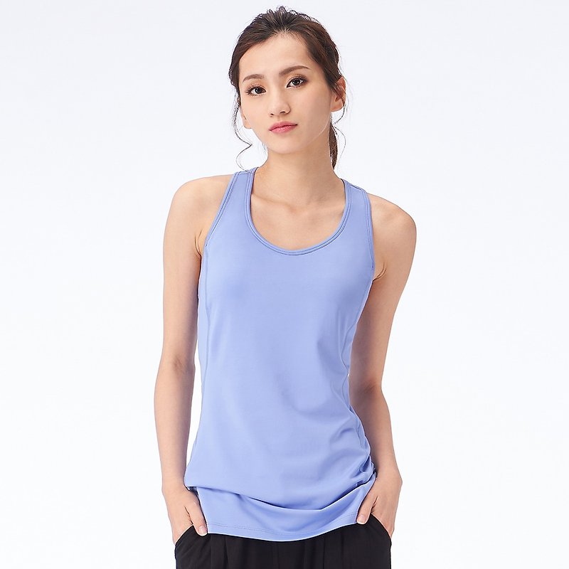 【MACACA】classic 3D背心- ASE1622 藍 - 瑜珈服/瑜珈褲 - 聚酯纖維 藍色