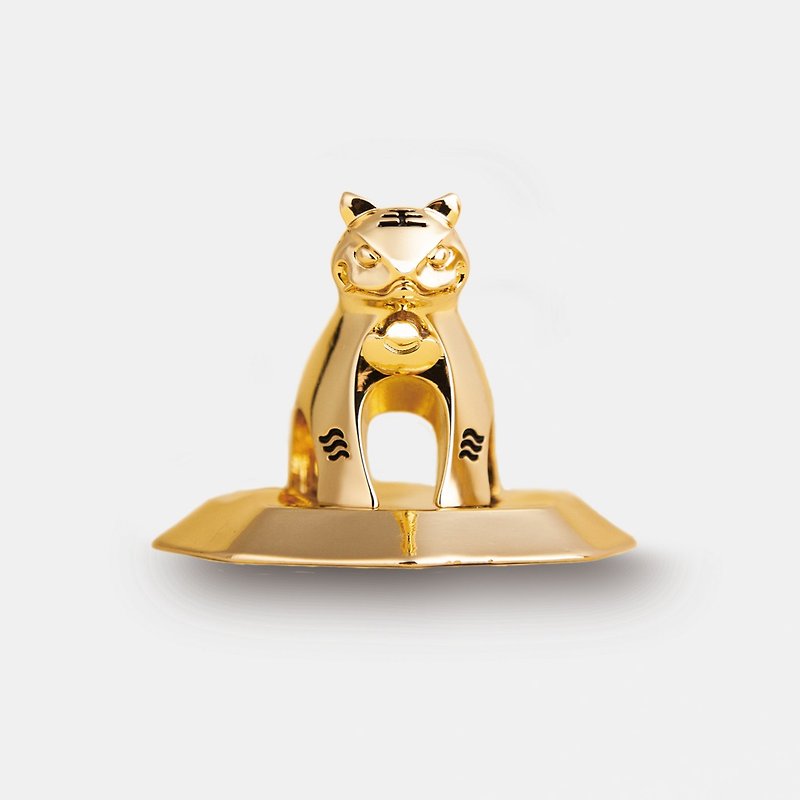 [Mother’s Day Gift 20% Off] Lucky Golden Tiger Ornament_Big Tiger + Base - Items for Display - Other Metals Gold