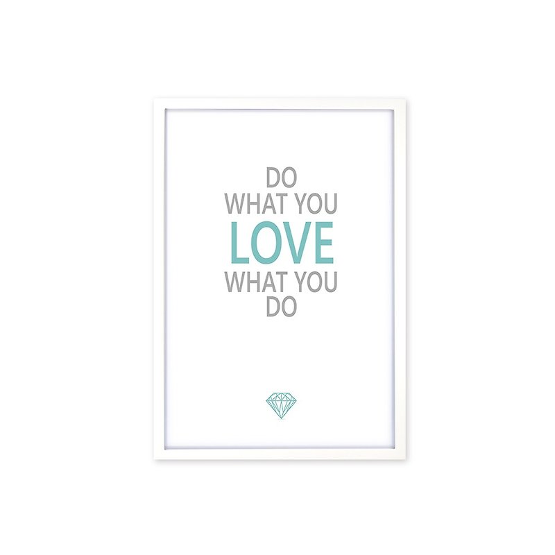 iINDOORS Decorative Frame Do What You Love Magazine White 63x43cm Wall Decor - Picture Frames - Wood White