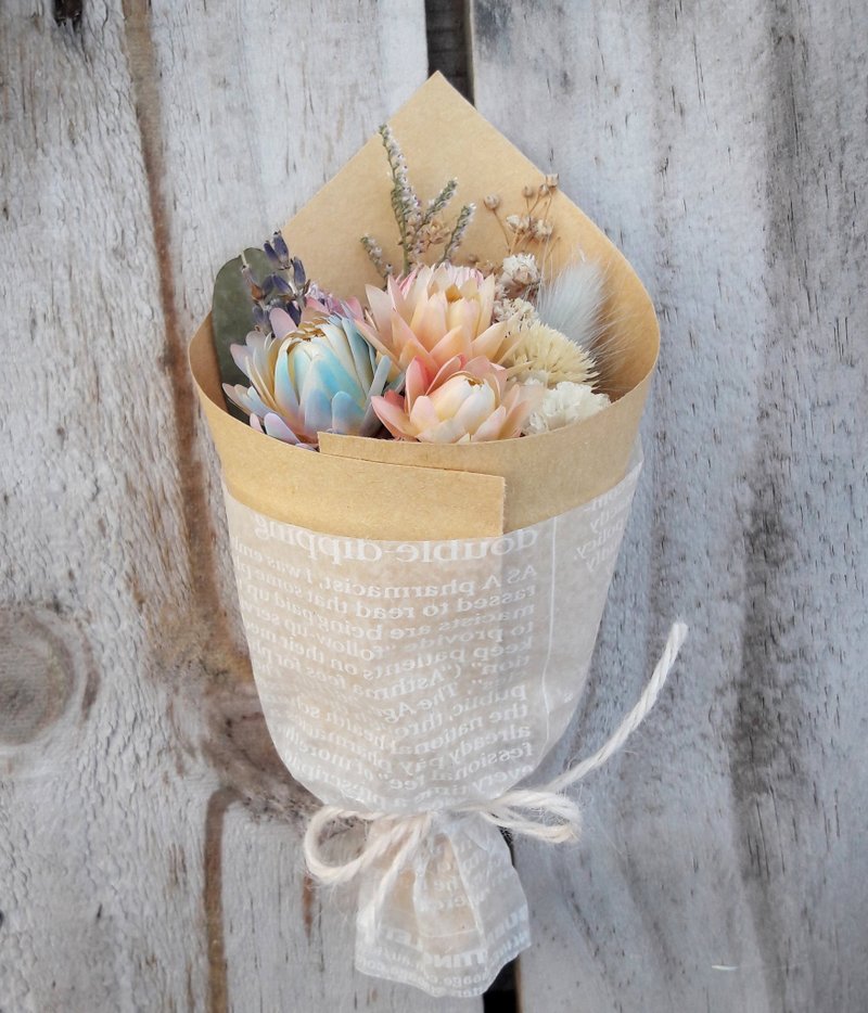 靜謐之光||乾燥花小花束 乾燥花 手作 婚禮小物 情人節 - 乾燥花/永生花 - 植物．花 粉紅色