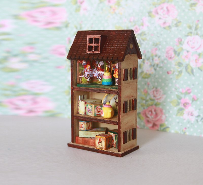 Miniature cabinet 1:12 scale. For doll House. - 其他 - 木頭 咖啡色