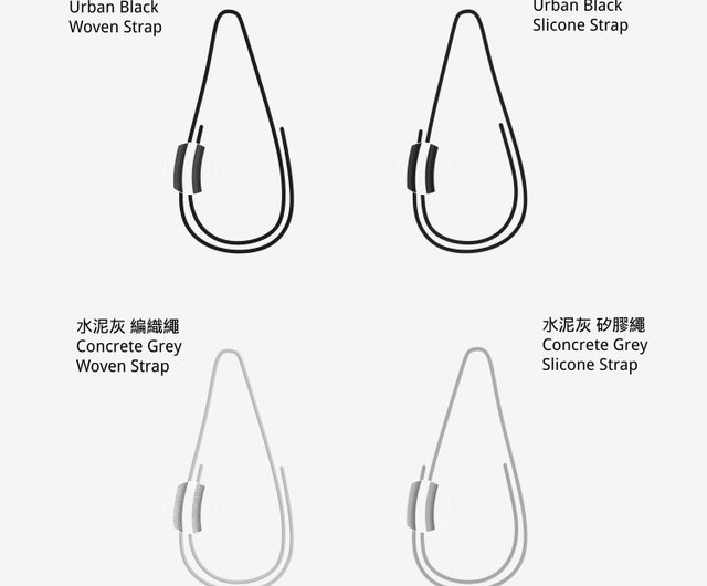 ZENLET 首掛けストラップ二刀流　コンクリートグレー ZENLET 首掛けストラップ二刀流 コンクリートグレー