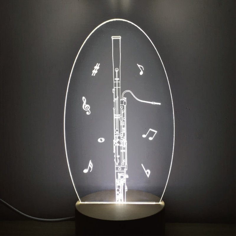 WD 原木夜燈 - 巴松    管樂 / 音樂 / 夜燈 / MUSIC - 燈具/燈飾 - 木頭 咖啡色