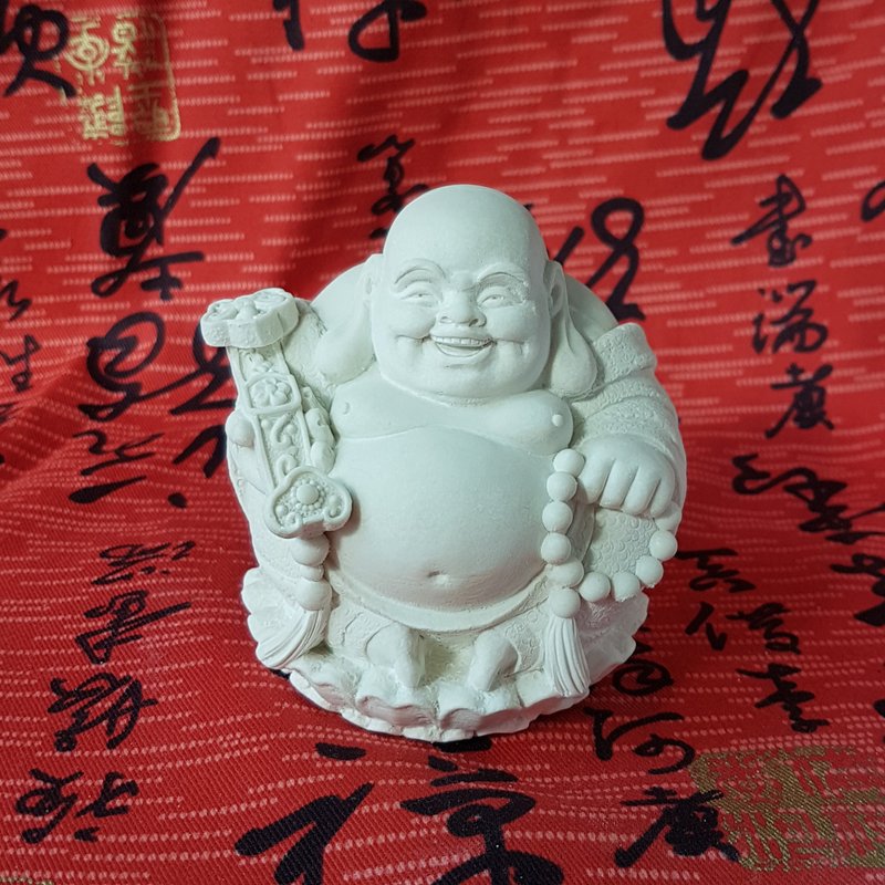 清定祥瑞如意佛 青草地繩盤套組 珪藻土擴香組 居家香氛 - 香氛/精油/擴香 - 其他材質 白色