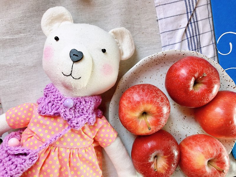 Handmade doll : long leg bear girl doll - Stuffed Dolls & Figurines - Cotton & Hemp Multicolor