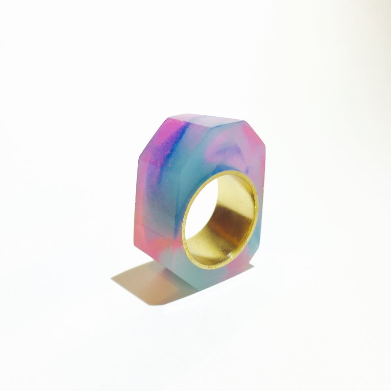 PRISMリング　ゴールド・ピンクパープル - リング - 金属 パープル