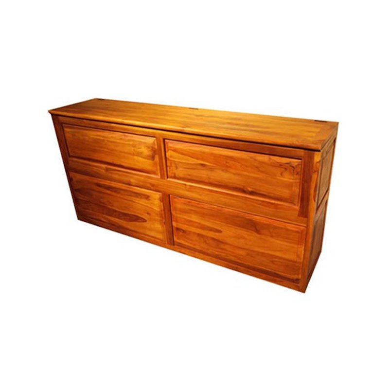 [Jidi Teak Furniture] Teak Double Bedside Quilt Storage Cabinet Length 155CM RPBE003 - Bedding - Wood Brown