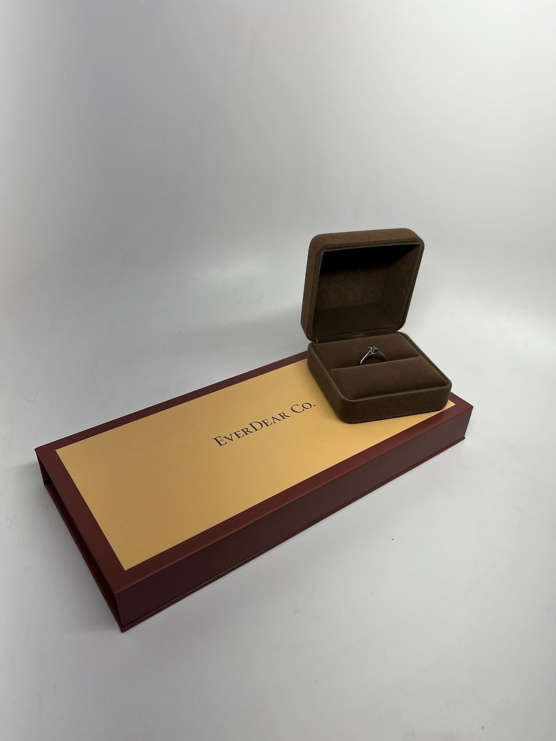 R1098 EverDear Custom Hair Diamond Ring Wrap Girlfriend Gift - แหวนทั่วไป - โลหะ สีเงิน
