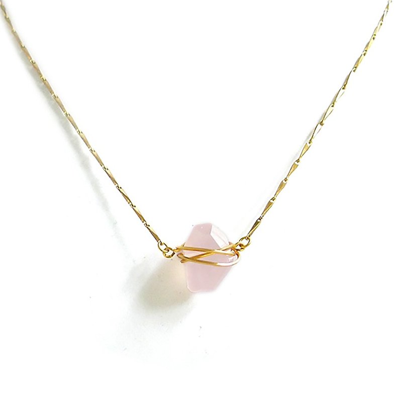 [Ficelle Fei Sha Light Jewelry] The Fatal Temptation of Snow Girl-Pink Crystal-Necklace - Bracelets - Gemstone Pink