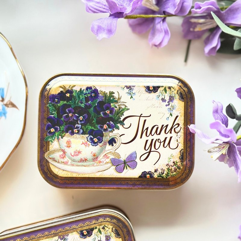 Thank You 感謝小語口袋方盒糖果禮盒 - 零食/點心 - 其他材質 紫色