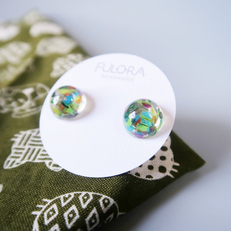 Dotted color earrings - ต่างหู - เรซิน 