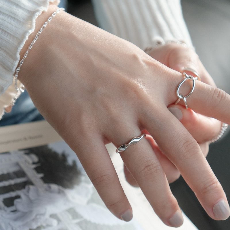 Daily Sterling Silver Collection - Snare Rings Everyday Wear 925 Sterling Silver - General Rings - Sterling Silver Silver