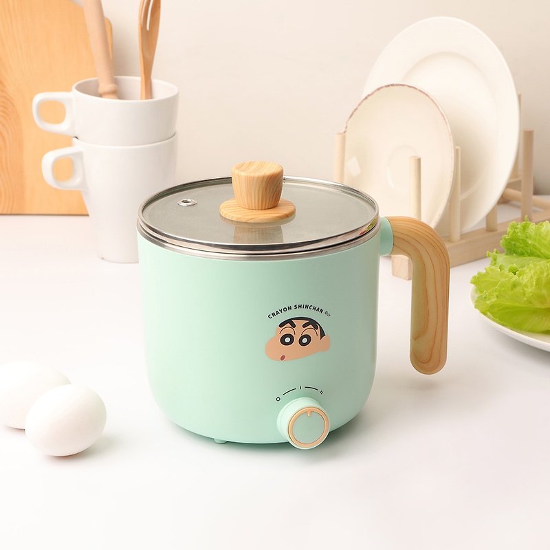 Crayon Shin-chan Multifunctional Gourmet Pot-Multifunctional Cooking Pot Double Layer Anti-scalding Quick Cooking Pot Electric Hot Pot - Kitchen Appliances - Other Metals Multicolor