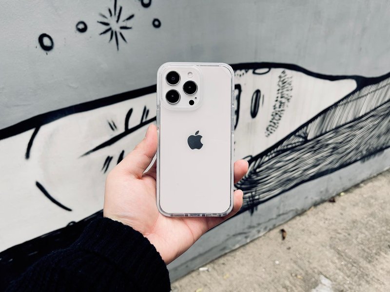 ARMOR iPhone 13 系列Signature 電話保護殼_水晶透明/灰帶 - 手機殼/手機套 - 其他材質 
