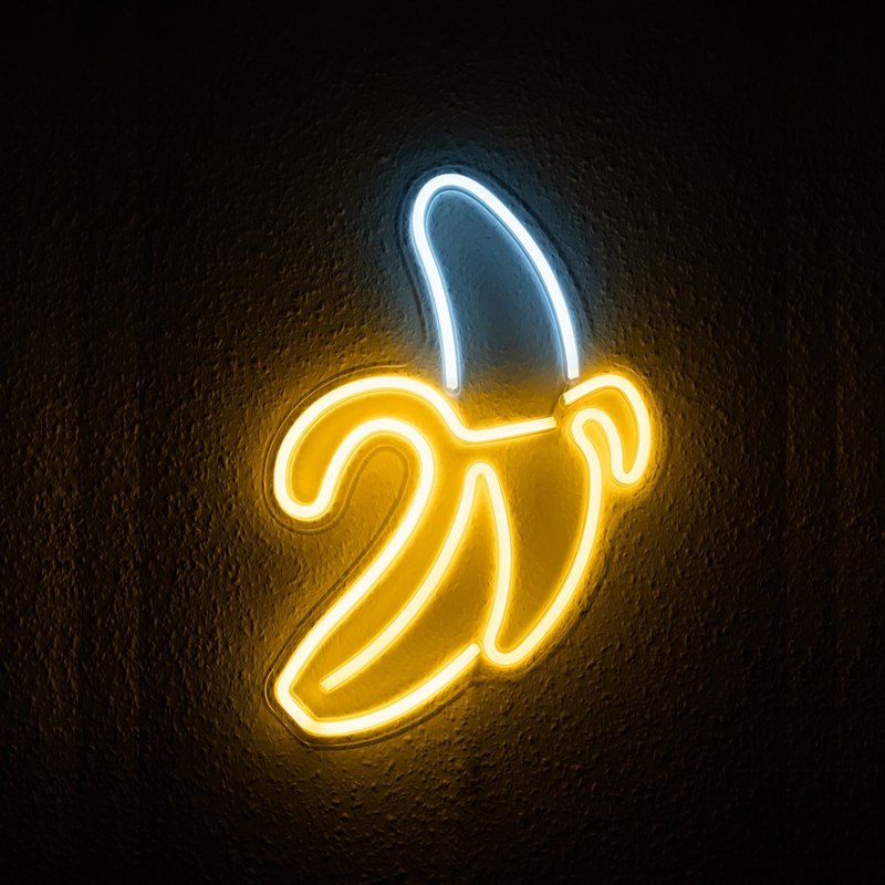 香蕉霓虹燈LED發光字Neon Sign裝飾廣告招牌Logo裝飾燈夜燈氛圍燈 - 燈具/燈飾 - 壓克力 透明