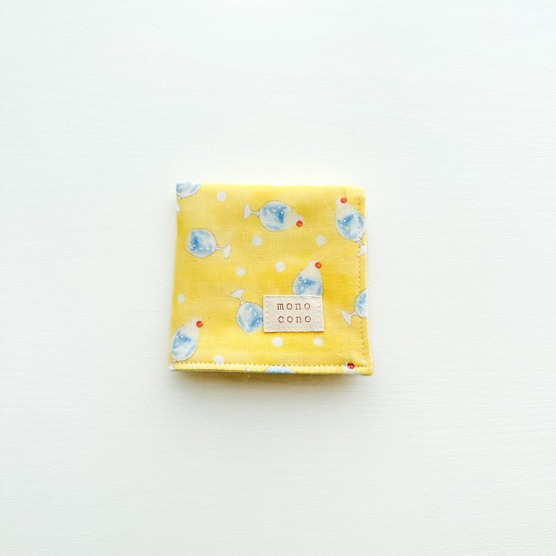 Cream soda Gauze handkerchief Japanese gauze + organic cotton - Handkerchiefs & Pocket Squares - Cotton & Hemp Multicolor