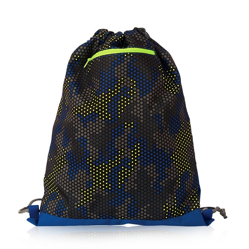 Tiger Family探險家輕巧束口袋-迷彩藏藍 - 水桶袋/索繩袋 - 防水材質 藍色