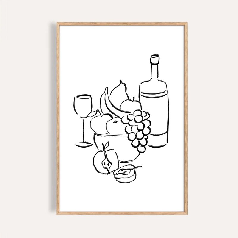 餐桌之詩 Still Life Lines / 現代抽象靜物掛畫 / 藝術無框輸出 - 海報/掛畫/掛布 - 紙 