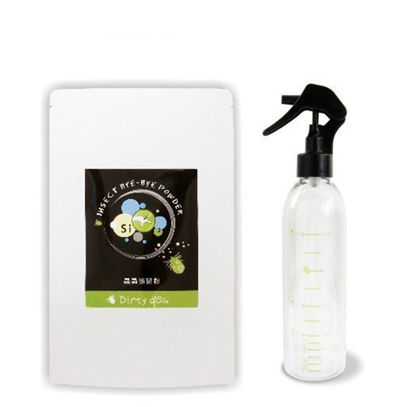 Dirty Dog-Natural insect breaking powder (250g bag) + free spray bottle