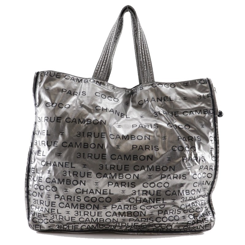 【日本直送】シャネル CHANEL アンリミテッド トートバッグ ロゴ ココマーク A46113 ナイロン シルバー レディース【中古】 - 手提包/手提袋 - 尼龍 銀色