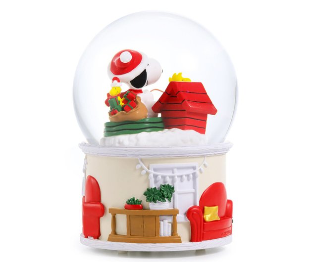 スヌーピー SNOOPY クリスマスそり (カラー) クリスタルボール