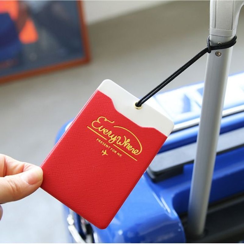 everywhere baggage tag - classic red, PLD67199 - ป้ายสัมภาระ - พลาสติก สีแดง
