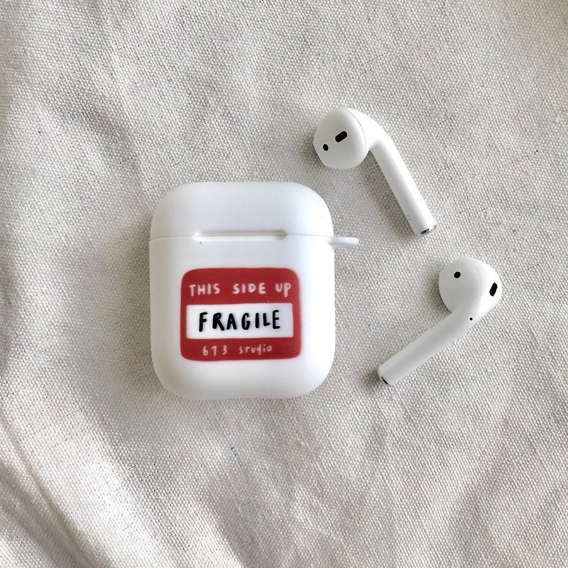 易碎物品 FRAGILE AirPods 耳機保護套 - 耳機/藍牙耳機 - 塑膠 白色