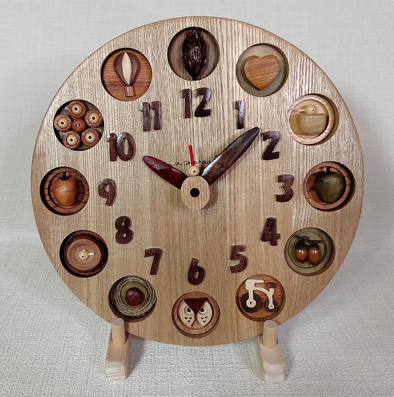 Circle 30 cm round tamo - Clocks - Wood Gold