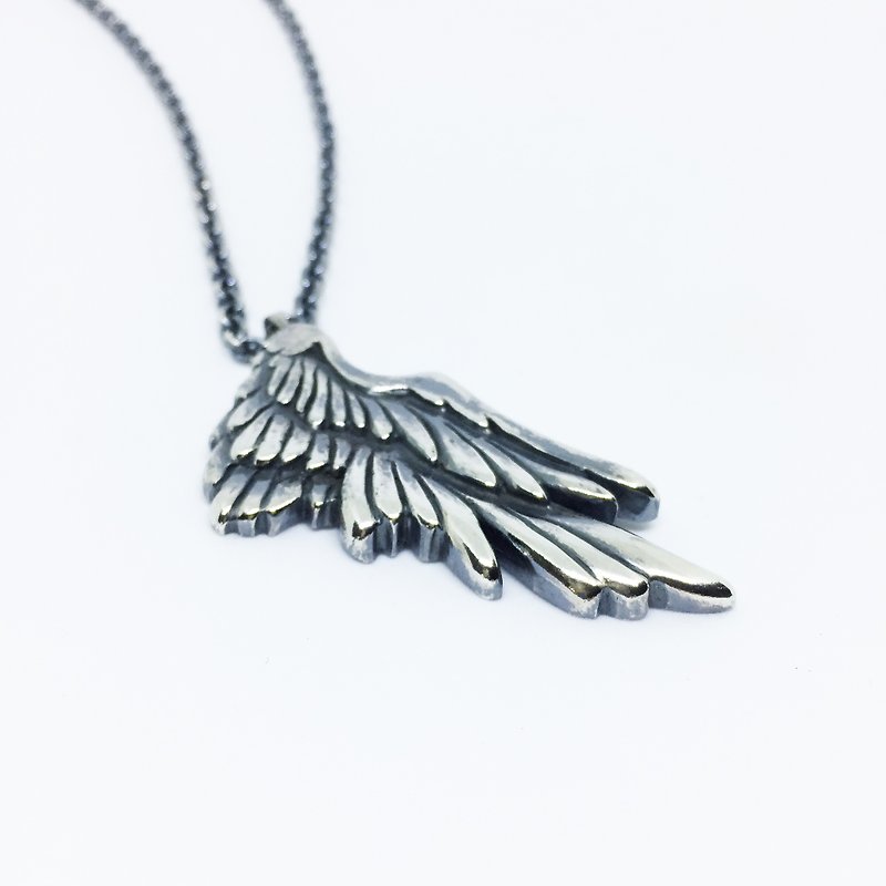 ► fly - wings wings ◄ silver chain necklaces 925 silver chain sterling silver long chain - Necklaces - Other Metals Gray